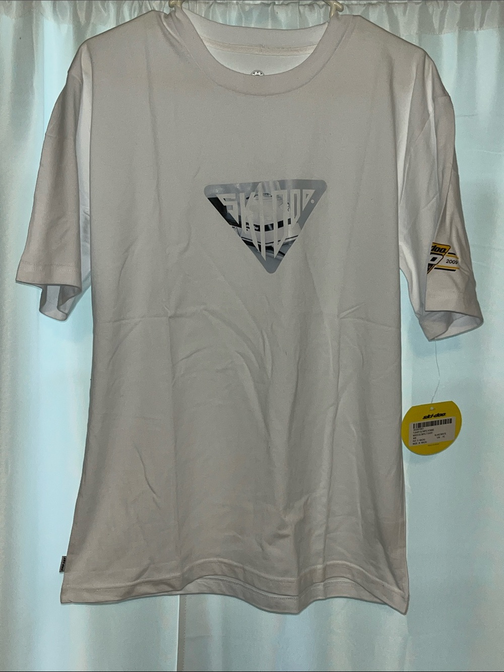 Ski- Doo White Short-Sleeve Tee with Triangle Graphic